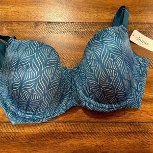 Soma Vanishing Back Balconet Bra - Feather Geo Teal 34DDD